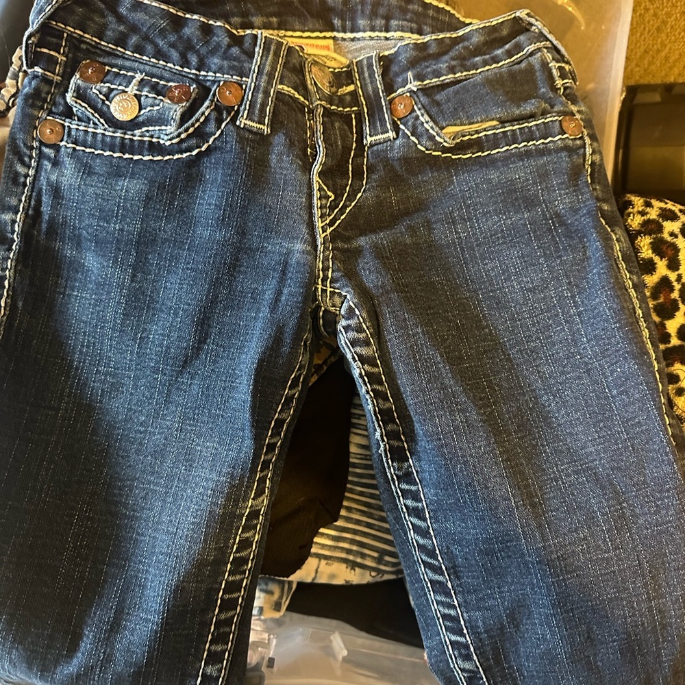 True Religion Blue Straight Leg Jeans Classic Style